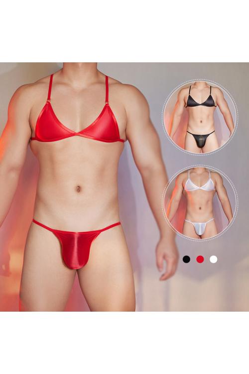 طقم لانجري رجالي مقيد – نسيج النايلون المطاط للمتزوجين والعرسان